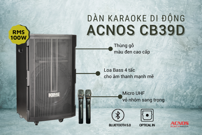 Dàn Karaoke Di Động ACNOS CB39D