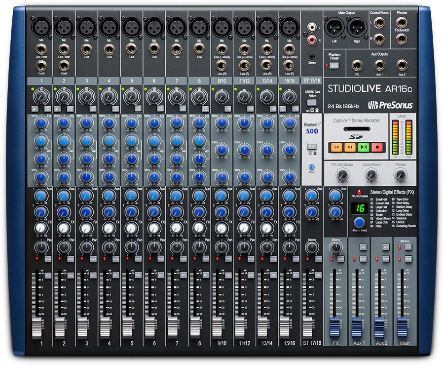 Mixer thu âm PreSonus StudioLive AR16c