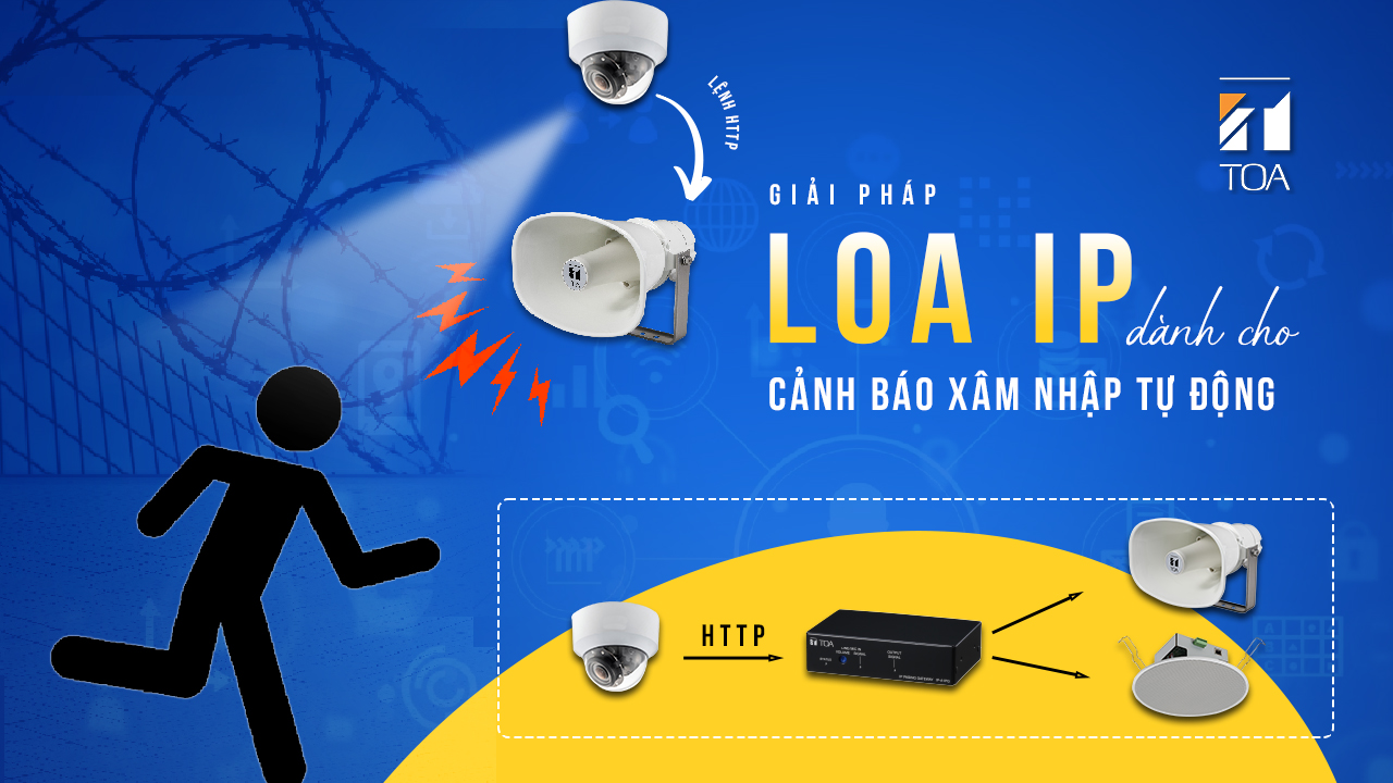 Giải pháp LOA IP dành cho cảnh báo xâm nhập tự động