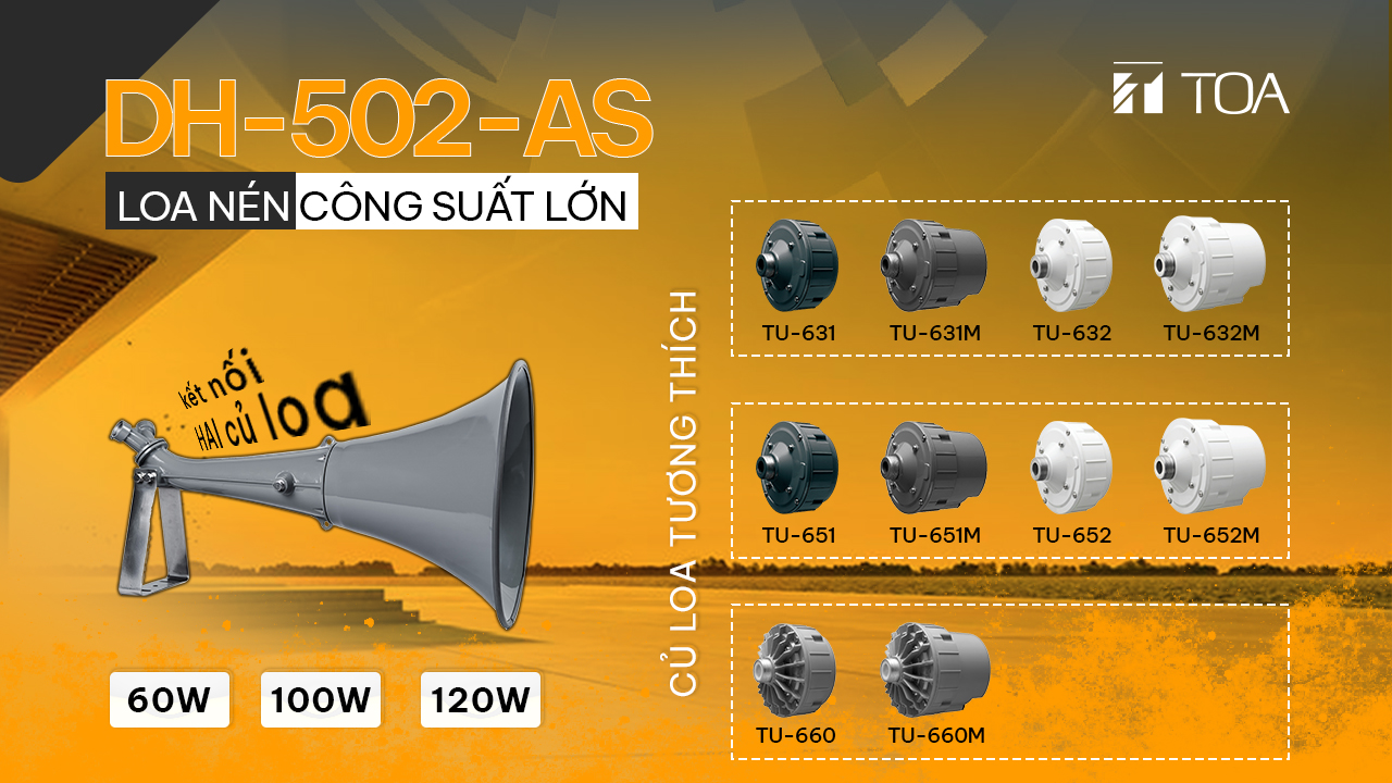 Ra mắt loa nén công suất lớn - tối đa lên tới 120W