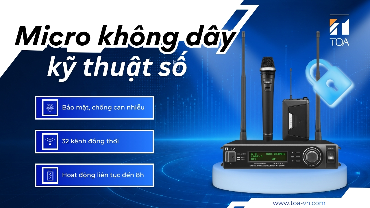 Giải pháp micro không dây bảo mật, chống can nhiễu