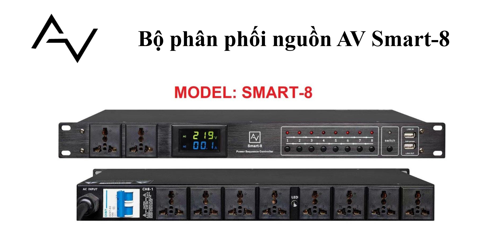 Bộ phân phối nguồn AV Smart-8