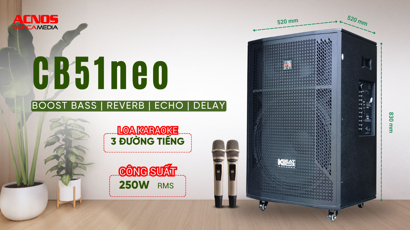 Loa kéo Karaoke 5 tấc ACNOS CB51neo