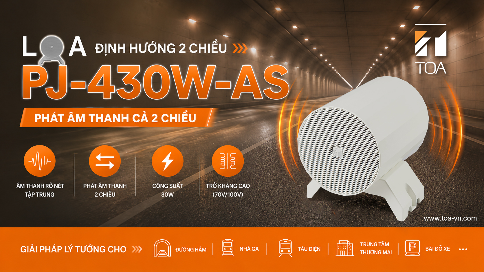 RA MẮT LOA ĐỊNH HƯỚNG HAI CHIỀU PJ-430W-AS