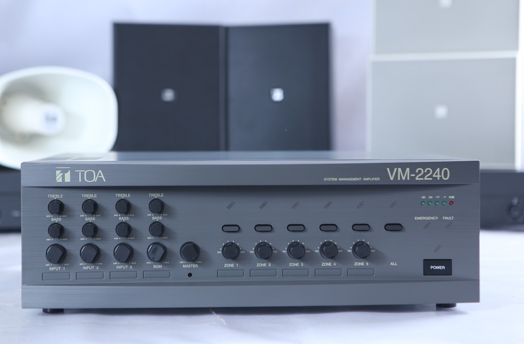 Tăng âm liền Mixer 5 vùng 240W Toa VM-2240