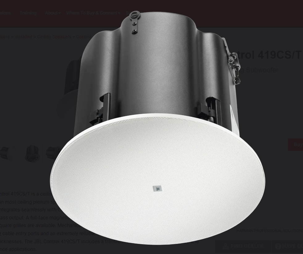 Loa Sub âm trần JBL Control 419CS/T