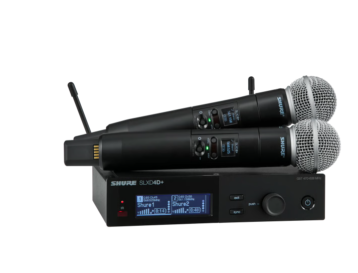 Micro không dây 2 tay mic Shure SLXD24D+/58